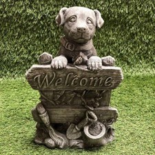 Concrete Labrador Puppy Garden