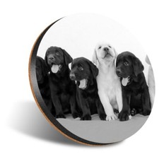 1 x Round 12cm Coaster - BW -